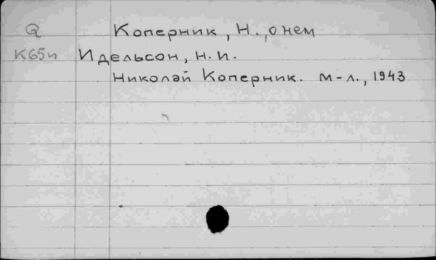 ﻿Q.	Коперник t H , ^0 HÇ-M
K G5 и) V\ де дьсо ил , НИ-
Николаи Коперник. (И - л. f 193